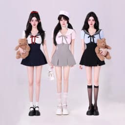 Summer New 2 Piece Set Women Outfit 2026 Sweet Bow Top + Elegant Sexy Short Dresses Y2K Mini Skirt Set Beach Style Korean Suit