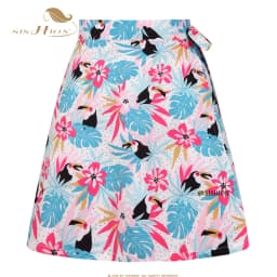 SISHION Pineapples Palm Sarong Flowers Printed Summer Skirt SS0015 Women Sexy Travel Beach Cover Up Wrap Skirt Jupe