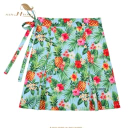 SISHION Pineapples Palm Sarong Flowers Printed Summer Skirt SS0015 Women Sexy Travel Beach Cover Up Wrap Skirt Jupe