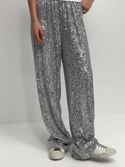 Office Lady Chic Slim All Season Pants Elegant Women Straight Sequined Patchwork Pants Outdoor Casual Long Pants 2026 Trousers