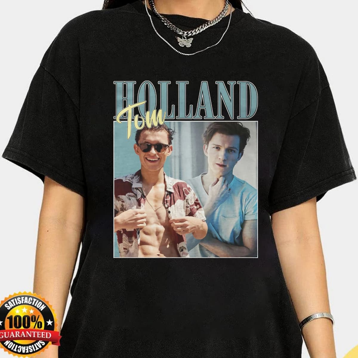 Tom Holland Retro 90's Shirt Inspiring Rap Hip Hop Tom Holland Homage Tee Vintage Tom Holland T-Shirt Kawaii Graphic Tee Tops