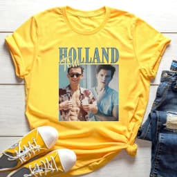 Tom Holland Retro 90's Shirt Inspiring Rap Hip Hop Tom Holland Homage Tee Vintage Tom Holland T-Shirt Kawaii Graphic Tee Tops