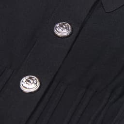 Spot 2024 European And American Spring And Autumn New Fashion High Quality Knitted Lapel Slim Slim A-line Dress Women