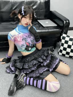 Women clothing Skirt Subculture Y2k Japanese Miniskirt Black Punk Retro Mini Dress Party Skinny Lace Layered Puff A-line Skirts
