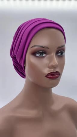 Candy Color Ladies Head Wraps Muslim Hijab Bonnets Fashion Headgear Trending Elastic Full Body Pleated Turban Cap for Women