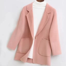 High-Quality Autumn And Winter Double Sided Wool Coat Women's Short Outwear 2024 New Loose Cocoon Type Wool Coat Appear Slim