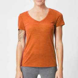 Women's 16.5Micro merino wool T shirt short sleeve V neck 100% merino wool base layer tops sports clothing Quick dry