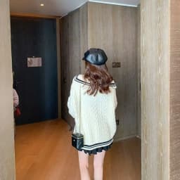 2025 Spring Women Sweater Loose Japanese Sweet Style Knitted Pullovers V-Collar Oversize Female Sweaters Cute