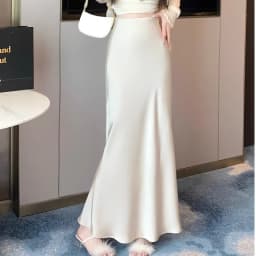 Summer Satin Skirt 2026 Women's Long Skirt Silk High Waisted Slim Fashion Korean Solid Champagne Black Midi Skirts for Women
