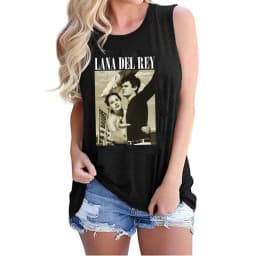 Hip Hop Vest Lana Del Rey Ldr Sailing T Shirt Tank Top Harajuku Women Vintage T-Shirt Streetwear Female Tshirt