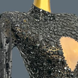Obsidian Black Crystal Beading Prom Dress for Black Girls Long Ladies Dresses Special Occasions Sexy Party Gowns Cuican