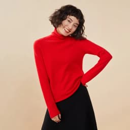 Women's Pullover Autumn/Winter 100% Cashmere Sweater Casual Knitted Sweater High Collar Loose Tops Basic Pile Collar Blouse