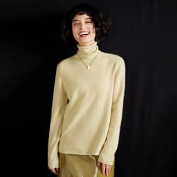 Women's Pullover Autumn/Winter 100% Cashmere Sweater Casual Knitted Sweater High Collar Loose Tops Basic Pile Collar Blouse