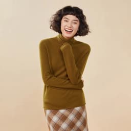 Women's Pullover Autumn/Winter 100% Cashmere Sweater Casual Knitted Sweater High Collar Loose Tops Basic Pile Collar Blouse