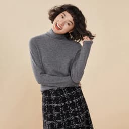 Women's Pullover Autumn/Winter 100% Cashmere Sweater Casual Knitted Sweater High Collar Loose Tops Basic Pile Collar Blouse