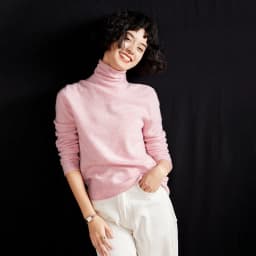 Women's Pullover Autumn/Winter 100% Cashmere Sweater Casual Knitted Sweater High Collar Loose Tops Basic Pile Collar Blouse