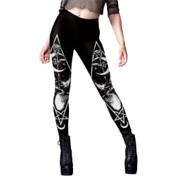 Nadanbao Woman Leggings Horns Gothic Style Skeleton Totem Cat Print Sexy Tight Trousers Length Elastic Fitness Workout Pants