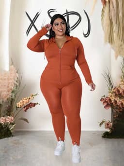 Plus Size Women 2 Piece Set Outfit Stretchy Hoode and Pant Trouser Suits New in Matching Sets Fall Workout Outfits Tracksuit