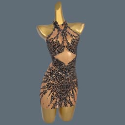 Sparkling Noble Diamond Evening Dress Attends Luxury Party Graduation Ball Ultra Short Dress Elegant Stage Party Dresses Huatuo
