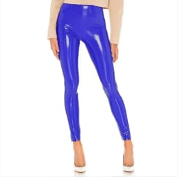 Faux Leather Purple Women Shiny PVC Pants Sexy Slim Leggings Latex Stretchy High Waist PU Bodycon Pants NEW Summer Trousers