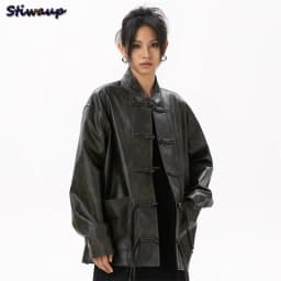 Women's Real Leather Jacket Sheepskin Coats 2024 Women New in Outerwears Chinese Style Authentic Genuine Leather Jacket Women