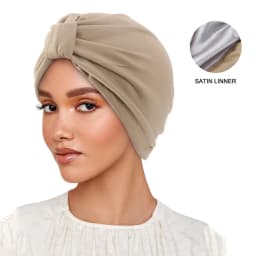 Elastic Top Knotted Women's Turban Cap Muslim Headscarf Hat Female Head Wraps Lady Hair Loss Chemo Cap Daily Bandana Beanie