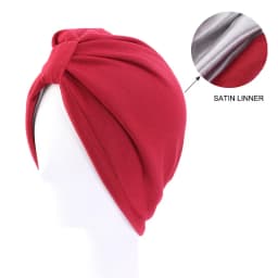 Elastic Top Knotted Women's Turban Cap Muslim Headscarf Hat Female Head Wraps Lady Hair Loss Chemo Cap Daily Bandana Beanie