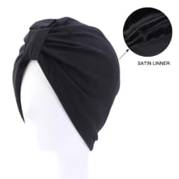 Elastic Top Knotted Women's Turban Cap Muslim Headscarf Hat Female Head Wraps Lady Hair Loss Chemo Cap Daily Bandana Beanie