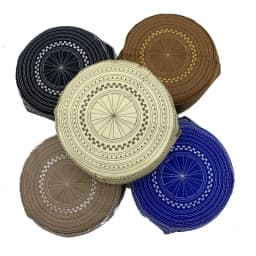 Muslim Men Embroidery Cotton Prayer Hats Men's Skull& Beanies Cap Islamic Ramadan Headwear Jewish Kippah Homme Hat Arab Male Cap