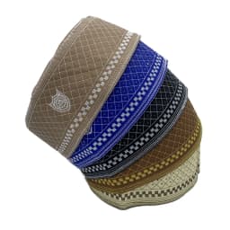 Muslim Men Embroidery Cotton Prayer Hats Men's Skull& Beanies Cap Islamic Ramadan Headwear Jewish Kippah Homme Hat Arab Male Cap