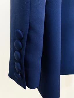 HIGH STREET Newest 2026 S/S Runway Designer Suit Set Women's Leather Collar Belted Blazer Pencil Pants Set 2pcs
