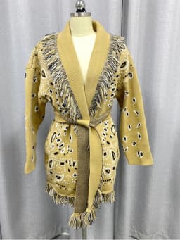 WQJGR High Quality Jacquard Cardigan Sweater Women Wool Cashmere Kniited Tassel Loose Full Sleeve Fashion Autumn Winter