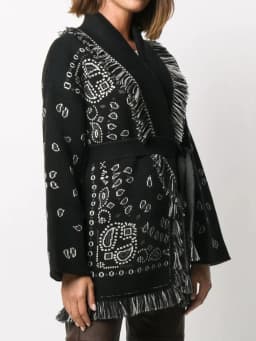 WQJGR High Quality Jacquard Cardigan Sweater Women Wool Cashmere Kniited Tassel Loose Full Sleeve Fashion Autumn Winter