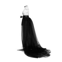 Women Elegant Tulle Tutu Long Skirt High Waist Detachable Overlay Overskirt for Lady Wedding Party Prom Bandage Mesh Maxi Skirt