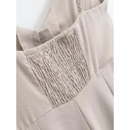 Linen Dress Women Strapless V Neck Solid High Quality Midi Vintage Chic And Elegant Y2k Sundress Women's Dresses