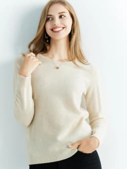 Knitwears Wool Sweaters 100% Merino Wool Knitted Cashmere Sweater Women Spring O-Neck Knit Pullovers Jumpers Clothing Top Female