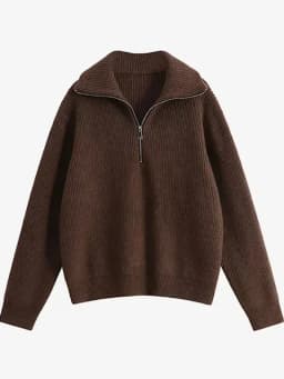 Winter Women's Sweater Long Sleeve Knitted Sweaters Oversize Turtleneck Zippers Loose Solid Turn-down Collar Pullover for Women