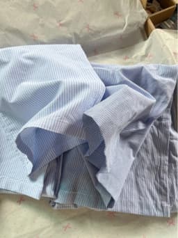 Blue Stripes Drawstring Long Pant Autumn High Waist Casual Loose Trouser Woman Streetwear Preppy Style Sweet Cute Straight Pants
