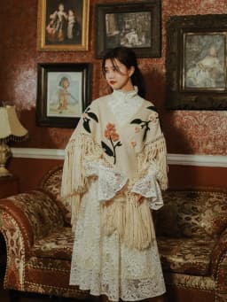 TIYIHAILEY-Hand Made Cloak Coat for Women, Loose Outerwear, Lace Up Tassels, National Sweaters, New Fashion, Spring and Autumn