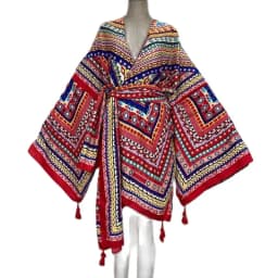 WINYI 2021 America Summer Women Cardigan stitch robe Cocktail sexcy Boho Maxi African Holiday Batwing Sleeve cotton feeling Robe