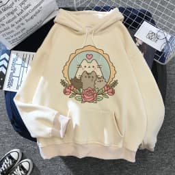 2020 Funny The Cat Hoodie Women Fashion Kawaii Korean Harajuku Sweatshirt Female 90s Cartoon Clothes Female Hood Oversized Girls