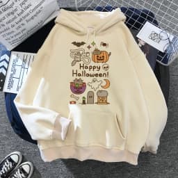 2020 Funny The Cat Hoodie Women Fashion Kawaii Korean Harajuku Sweatshirt Female 90s Cartoon Clothes Female Hood Oversized Girls