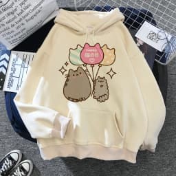 2020 Funny The Cat Hoodie Women Fashion Kawaii Korean Harajuku Sweatshirt Female 90s Cartoon Clothes Female Hood Oversized Girls