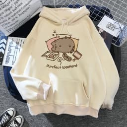2020 Funny The Cat Hoodie Women Fashion Kawaii Korean Harajuku Sweatshirt Female 90s Cartoon Clothes Female Hood Oversized Girls