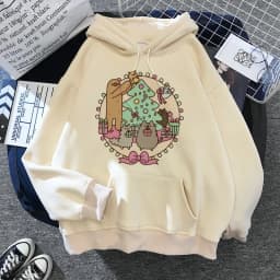 2020 Funny The Cat Hoodie Women Fashion Kawaii Korean Harajuku Sweatshirt Female 90s Cartoon Clothes Female Hood Oversized Girls