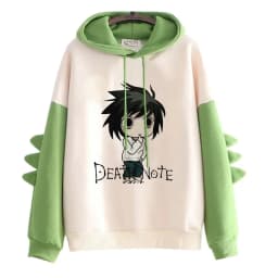 Japanese Anime Death Note Hoodies Men Kawaii Winter Warm Hoody Funny Cartoon Graphic Streetwear Harajuku Unisex Sweatshirts Male