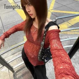 Tonngirls Sexy Lace Tshirts Women Long Sleeve See Through Irregual Vintage Tops Streetwear Fairycore Splits Y2k Tee Tops 2000s