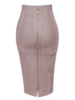 16 Colors Women Sexy Zipper Black Red Pink Bandage Skirt XL XXL Elastic Bodycon Summer Pencil Skirt 58cm