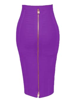 16 Colors Women Sexy Zipper Black Red Pink Bandage Skirt XL XXL Elastic Bodycon Summer Pencil Skirt 58cm