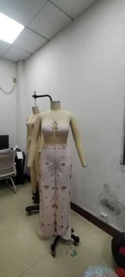 Metal Ring Hollow Out Two Piece Set Women Sexy Strapless Lace Up Halter Backless Crop Tops + Wide Leg Pants Casual Street Suits
